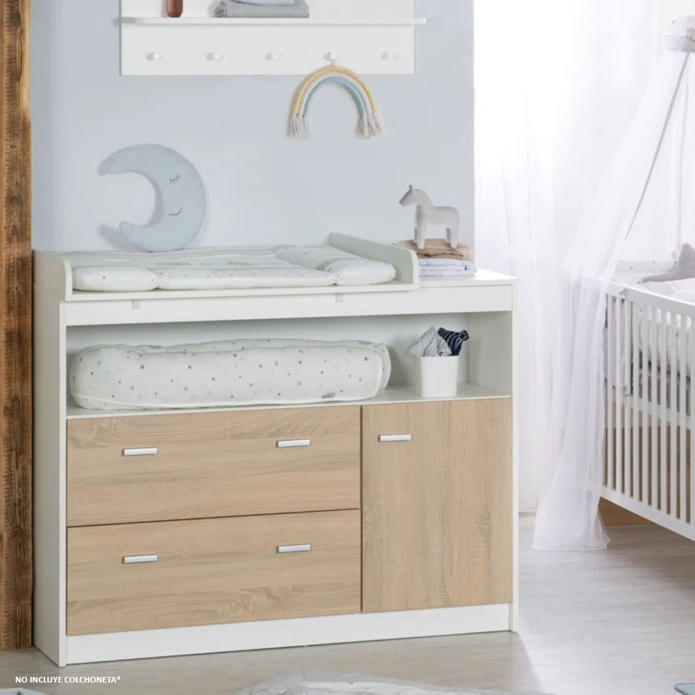 Comoda Infantil Vysis Blanco y Duna R&R MUEBLES