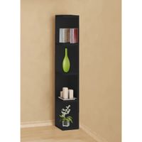 Estante Esquinero Moderno Hishikawa Negro R&R MUEBLES