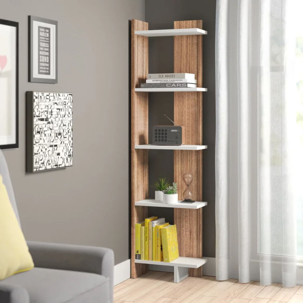 Estante Moderno Zagan Duna y Blanco R&R MUEBLES