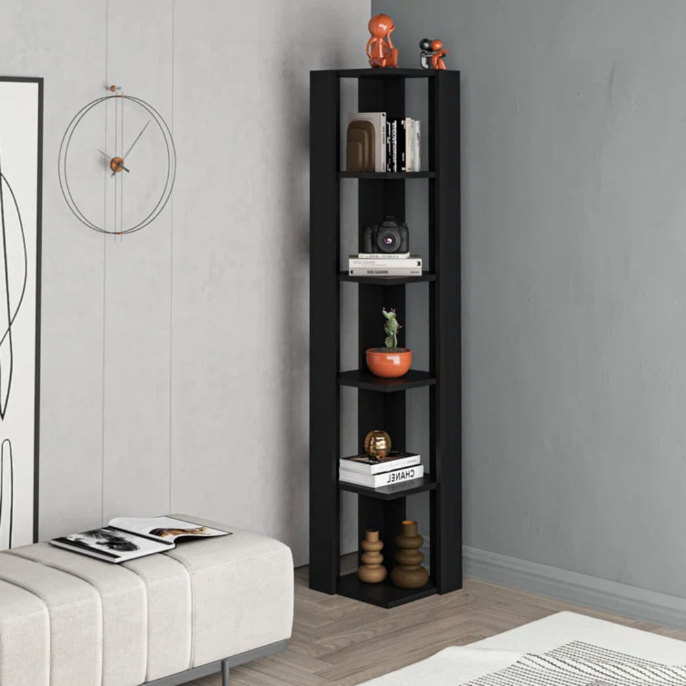 Estante Moderno Taniyama Negro R&R MUEBLES