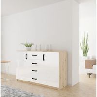 Aparador Moderno Blossom Blanco y Duna R&R MUEBLES