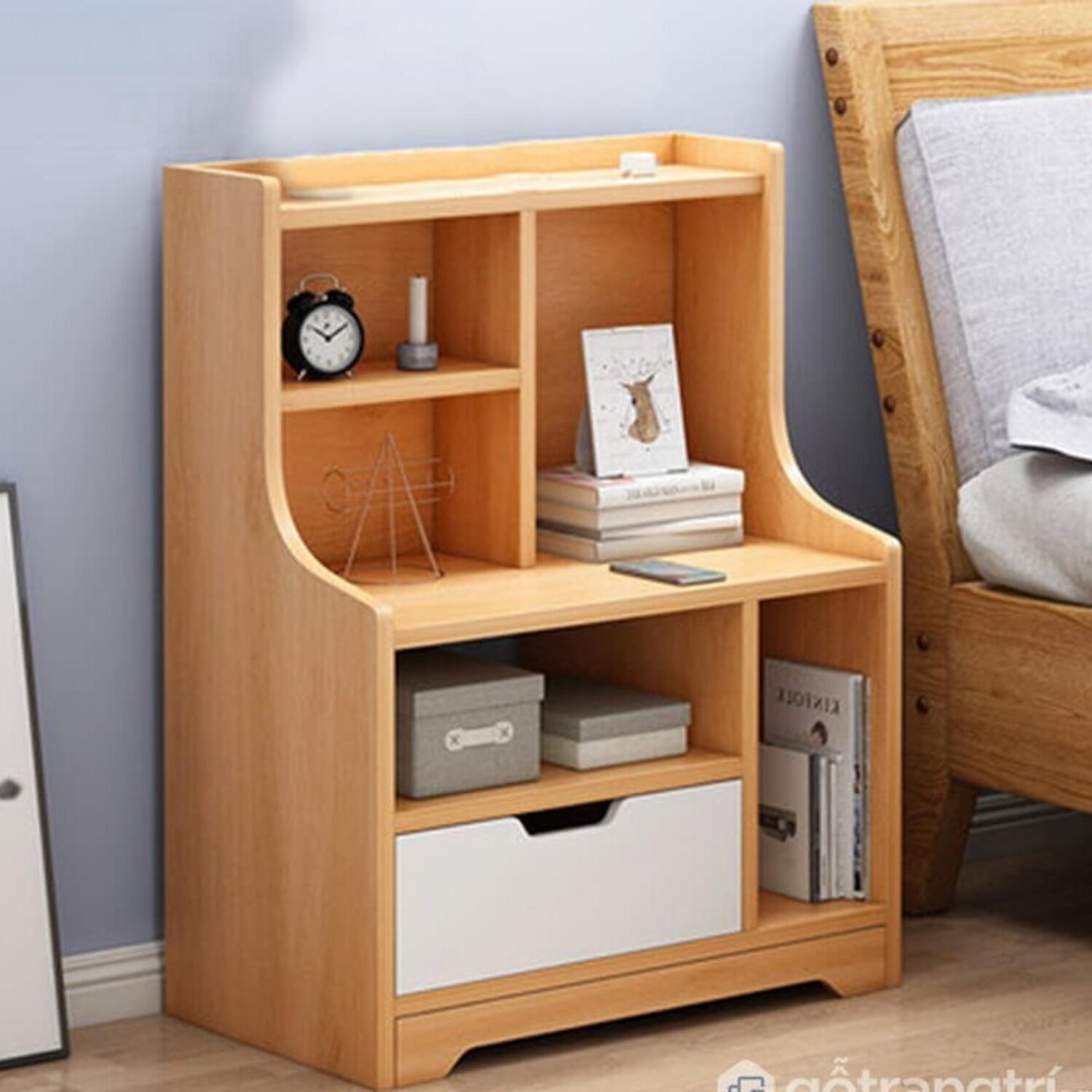 Velador Moderno Takana Marrón Claro R&R MUEBLES