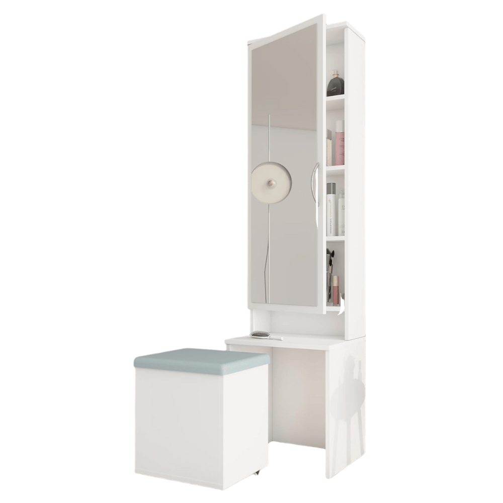 Tocador con Asiento Baúl Bera Blanco Muebles Bonno