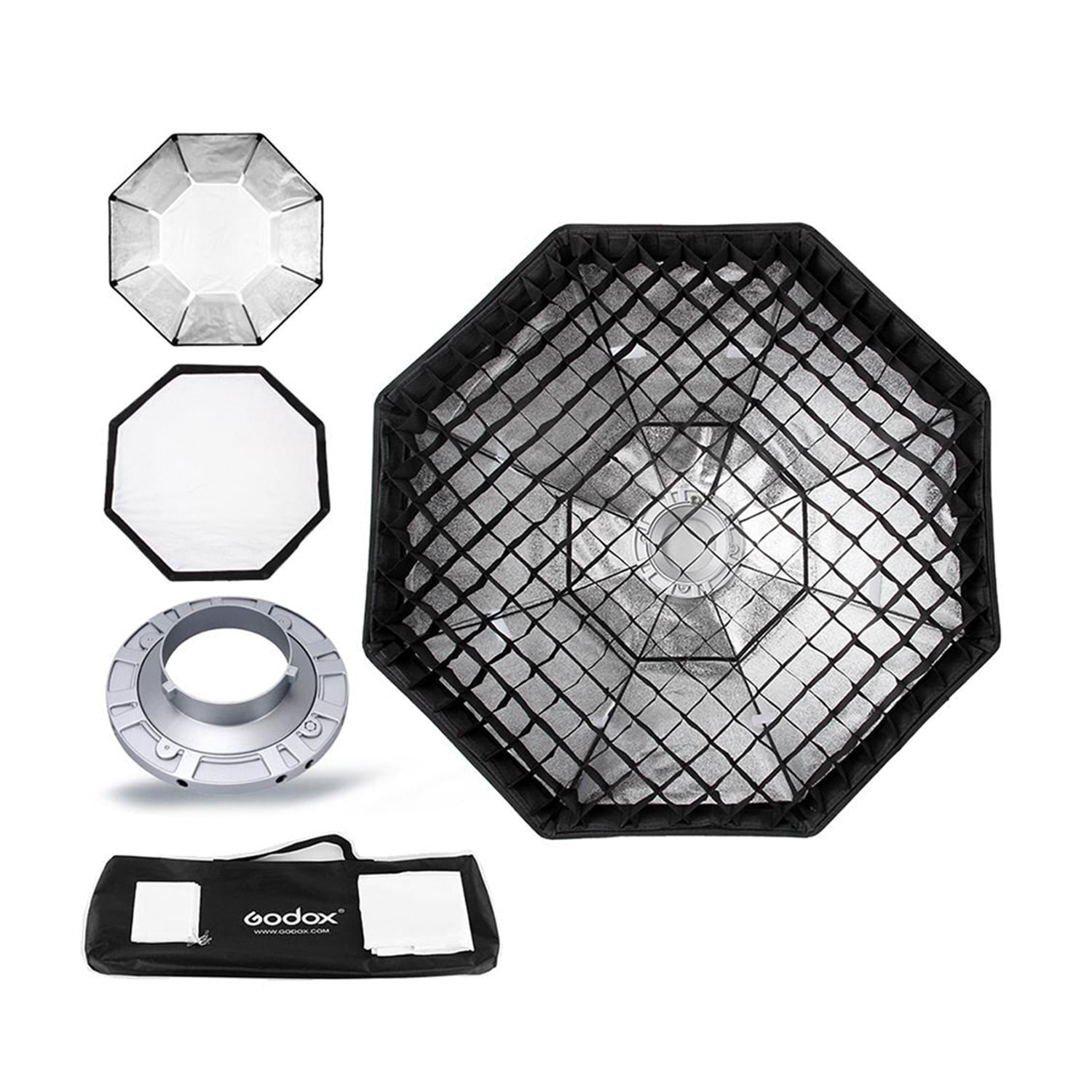 Softbox octagonal Godox de 140cm montura Bowens con grilla - SB-FW140