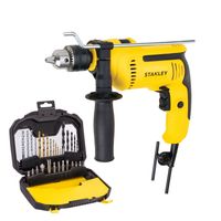 Taladro Percutor Stanley SDH700K-K4 1/2"" 700W + Maleta + Set Brocas