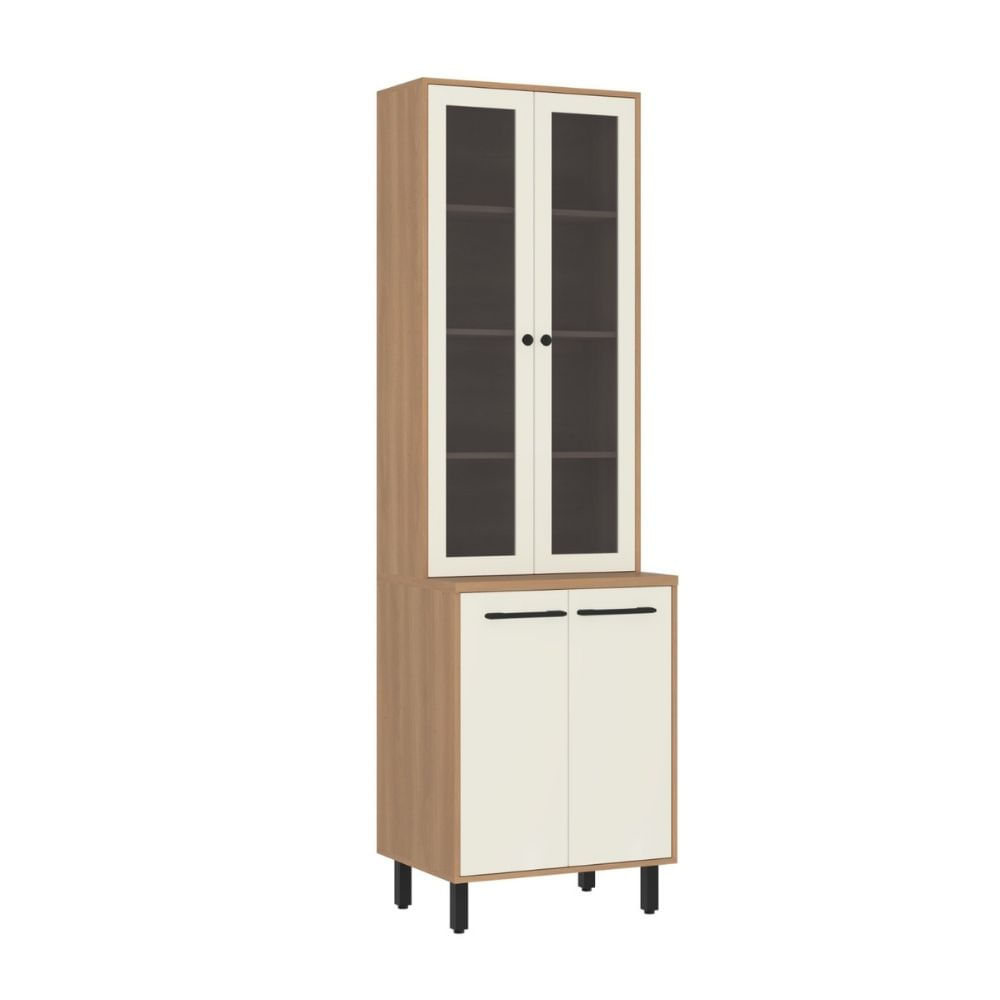 Modulo de Cocina Havana 2 Puertas Vidrio Fume MDP 50cm CasaMia