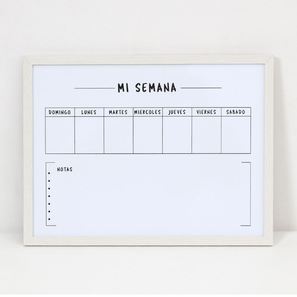 Pizarra Planner Semanal MDF 32x42cm Orange
