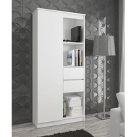 Armario Multiusos Yeko II color Blanco 2 cajones 1 puerta TU MESITA