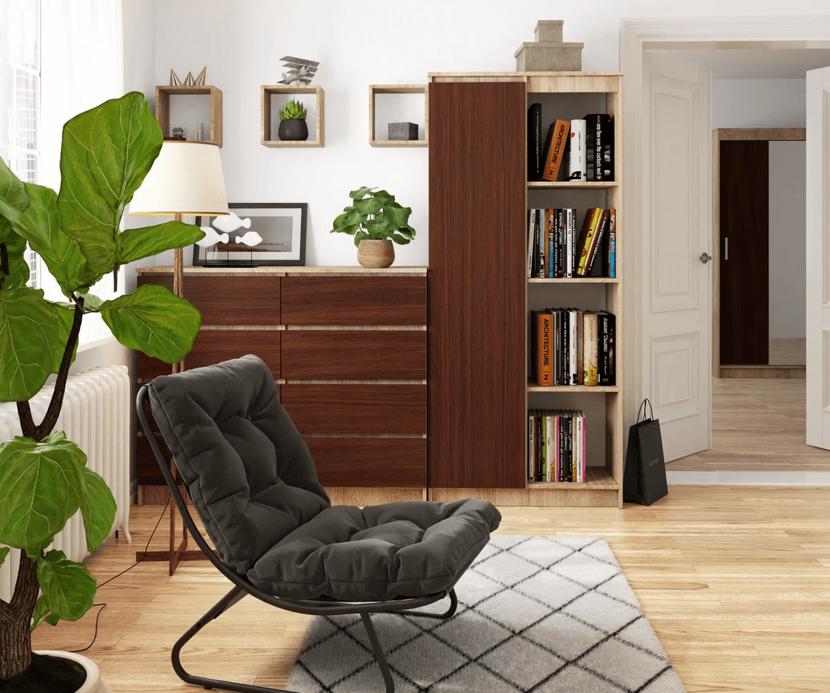 Ropero Organizador Yeka color Duna/Marrón 1 puerta TU MESITA