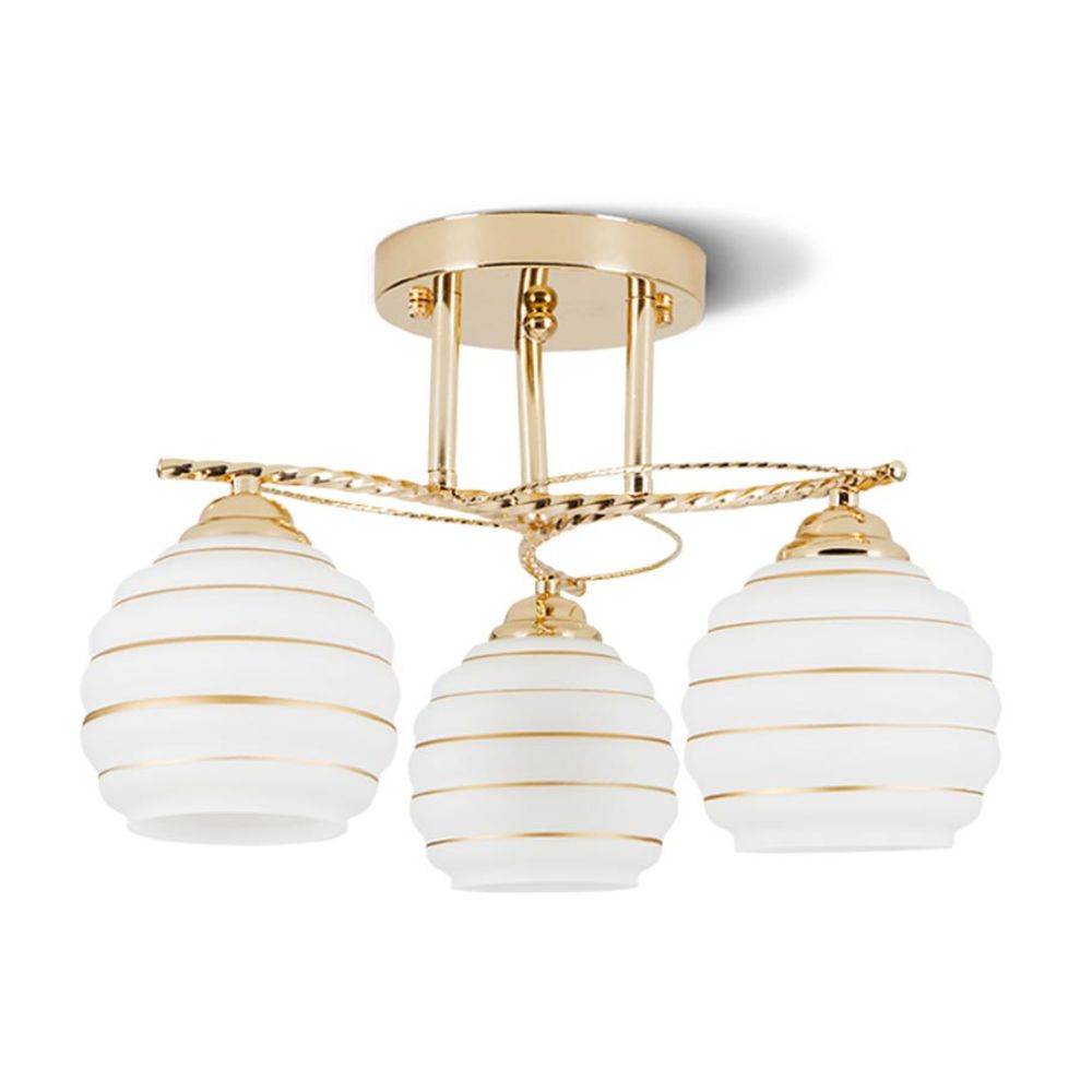 Lámpara Colgante Orange Milena 3 Luces E27 Dorado