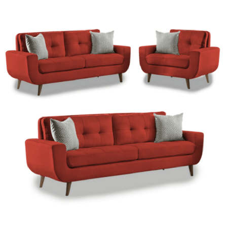 Juego de Sala 3 2 1 Kayruth Alto Hogar Rojo Juego de Sala 3 2 1 Kayruth Alto Hogar Rojo