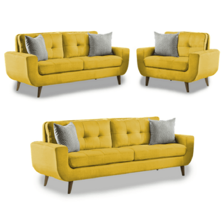 Juego de Sala 3 2 1 Kayruth Alto Hogar Mostaza Juego de Sala 3 2 1 Kayruth Alto Hogar Mostaza