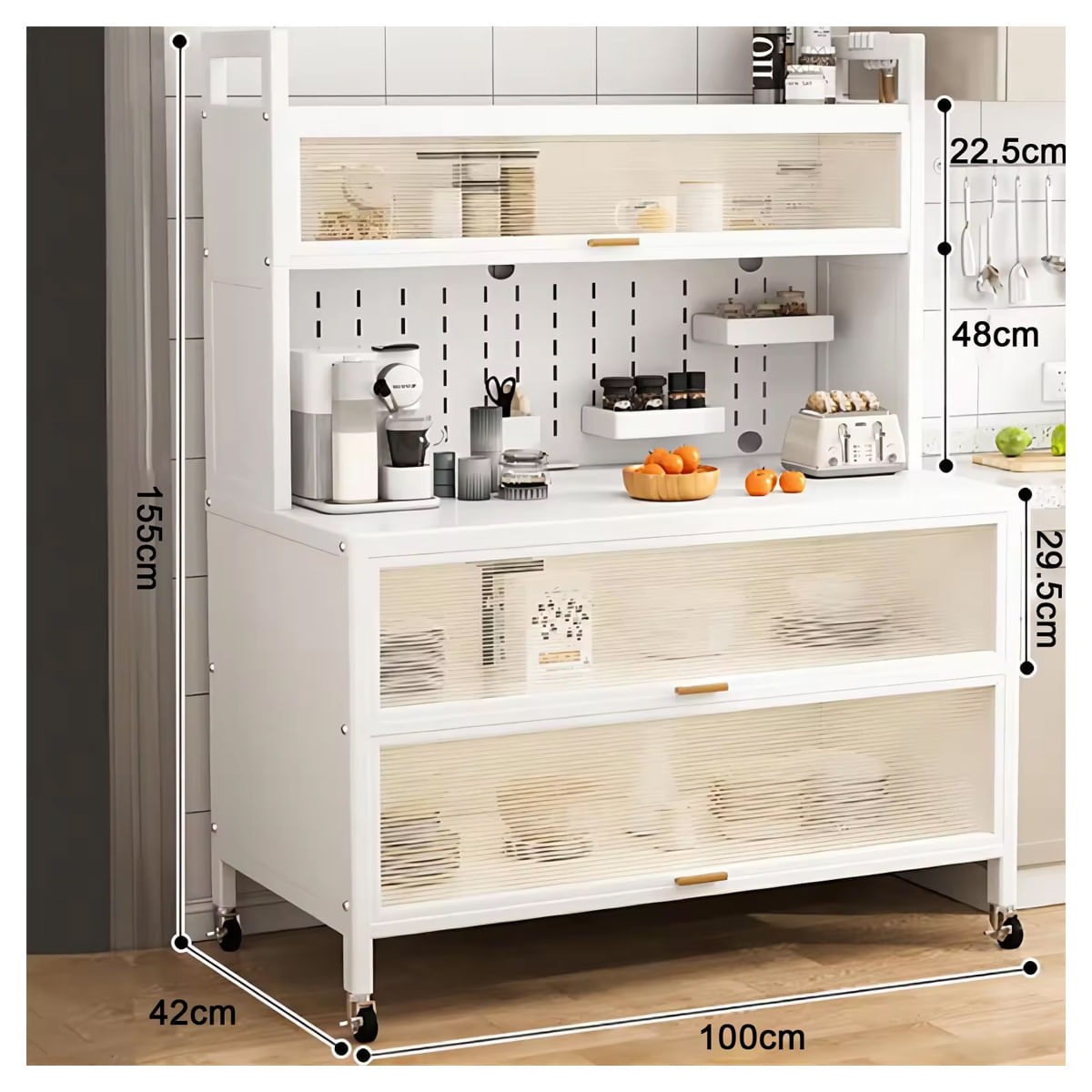 Estante Organizador Multiuso Cocina Platos Ollas Almacenamiento Blanco