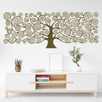 Vinilo Decorativo Árbol De La Vida Klimt para pared Stickart Mediano 105 x 40 cm alto