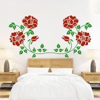 Vinilo Decorativo Rosas Y Ramas para pared Stickart Pequeño 90 x 45 cm alto
