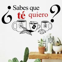 Vinilo Decorativo Sabes Que Té Quiero para pared Stickart Pequeño 70 x 37 cm alto
