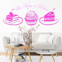 Vinilo Decorativo La Vida Es Dulce para pared Stickart Pequeño 80 x 34 cm alto