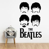 Vinilo Decorativo The Beatles para pared Stickart Pequeño 36 x 60 cm alto