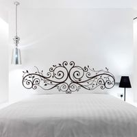 Vinilo Decorativo Cabecero Ramas para pared Stickart Mediano 105 x 37 cm alto