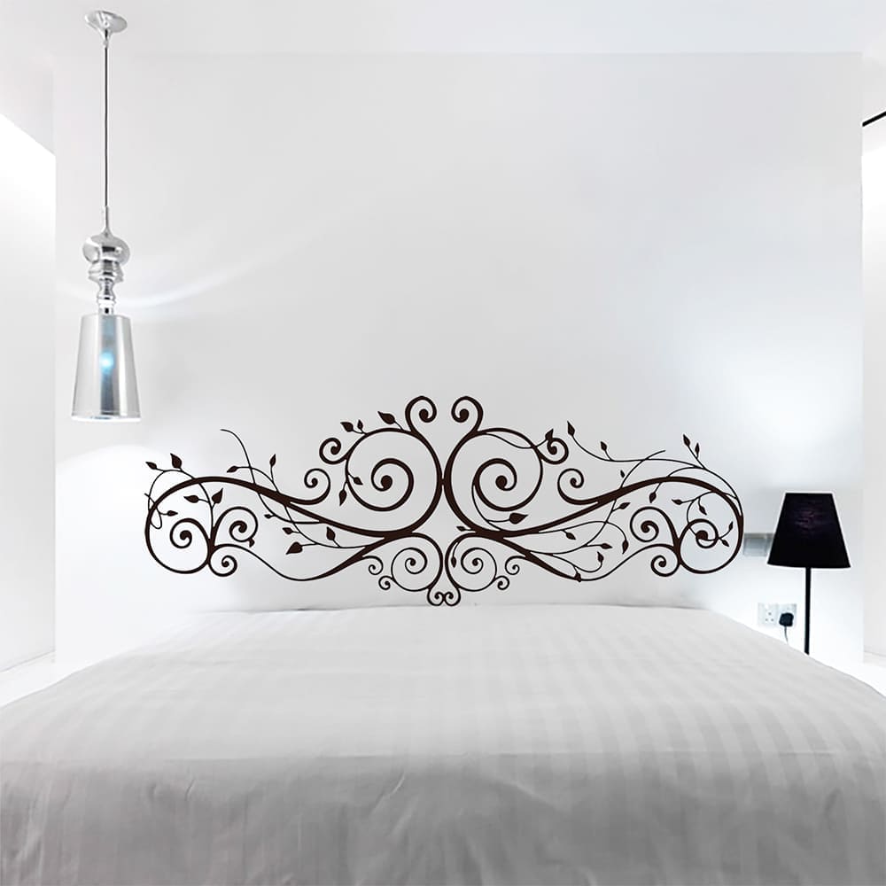 Vinilo Decorativo Cabecero Ramas para pared Stickart Mediano 105 x 37 cm alto
