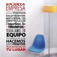 Vinilo Decorativo En Esta Empresa para pared Stickart Mediano 42 x 100 cm alto