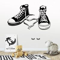 Vinilo Decorativo Zapatillas para pared Stickart Mediano 80 x 50 cm alto