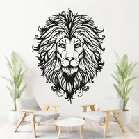 Vinilo Decorativo Cabeza De León para pared Stickart Mediano 64 x 85 cm alto