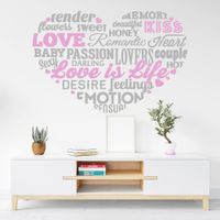 Vinilo Decorativo Amor para pared Stickart Mediano 75 x 50 cm alto
