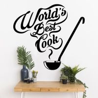Vinilo Decorativo Mejor Cocinera Del Mundo para pared Stickart Pequeño 55 x 60 cm alto
