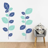 Vinilo Decorativo Hojas En Color para pared Stickart Pequeño 58 x 75 cm alto