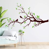 Vinilo Decorativo Aves En Rama para pared Stickart Pequeño 90 x 53 cm alto