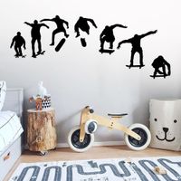 Vinilo Decorativo Skaters para pared Stickart Pequeño 80 x 31 cm alto