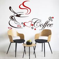 Vinilo Decorativo Taza De Café para pared Stickart Mediano 85 x 55 cm alto