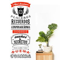 Vinilo Decorativo Recuerdos para pared Stickart Pequeño 34 x 90 cm alto