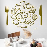 Vinilo Decorativo Almuerzo De Verduras para pared Stickart Mediano 95 x 70 cm alto