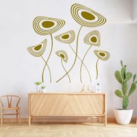 Vinilo Decorativo Flores Circulares para pared Stickart Mediano 94 x 90 cm alto