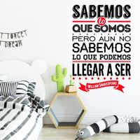 Vinilo Decorativo Sabemos para pared Stickart Mediano 50 x 75 cm alto