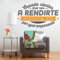 Vinilo Decorativo Cuando Sientas para pared Stickart Mediano 85 x 53 cm alto