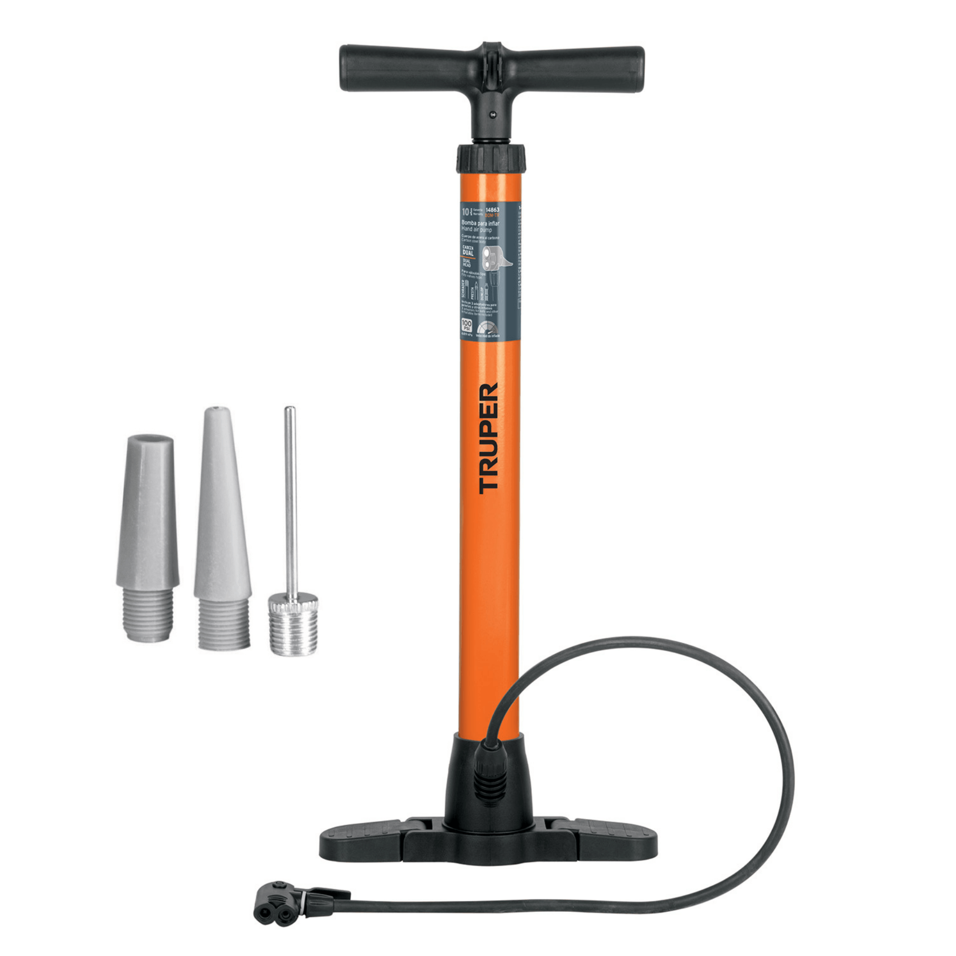 Inflador para Bicicleta 100 psi Truper 14863