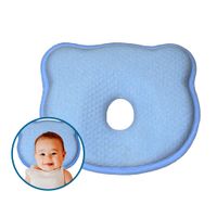 Almohada Bebé Memory Foam Anti Cabeza Plana Celeste  Teraflex
