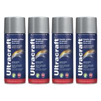 Pintura Spray Color Cromo Premium x4 Unidades Ultracraft 40027-4