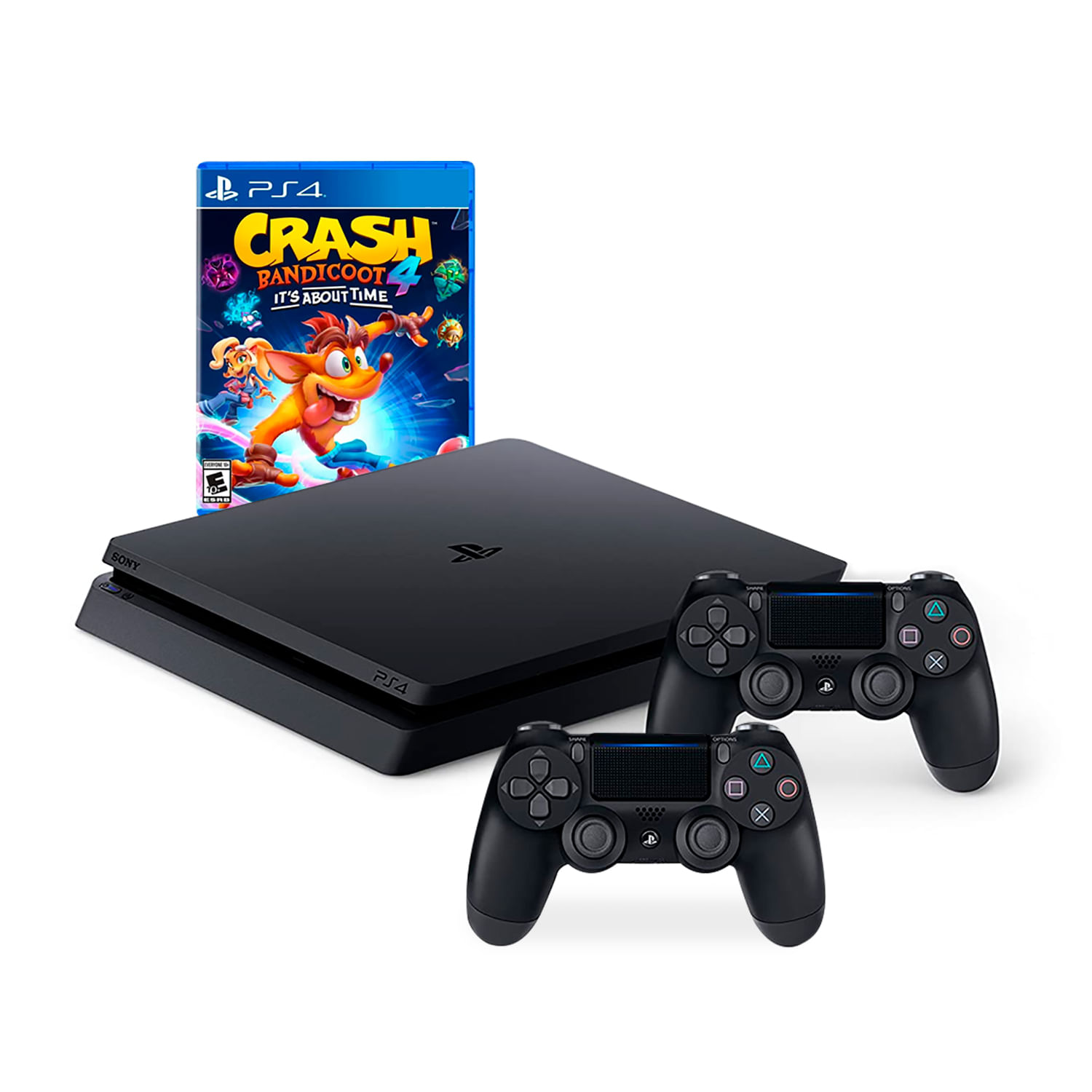 Reacondicionada Playstation 4 PS4 SLIM 1TB con 2 mandos + CRASH4