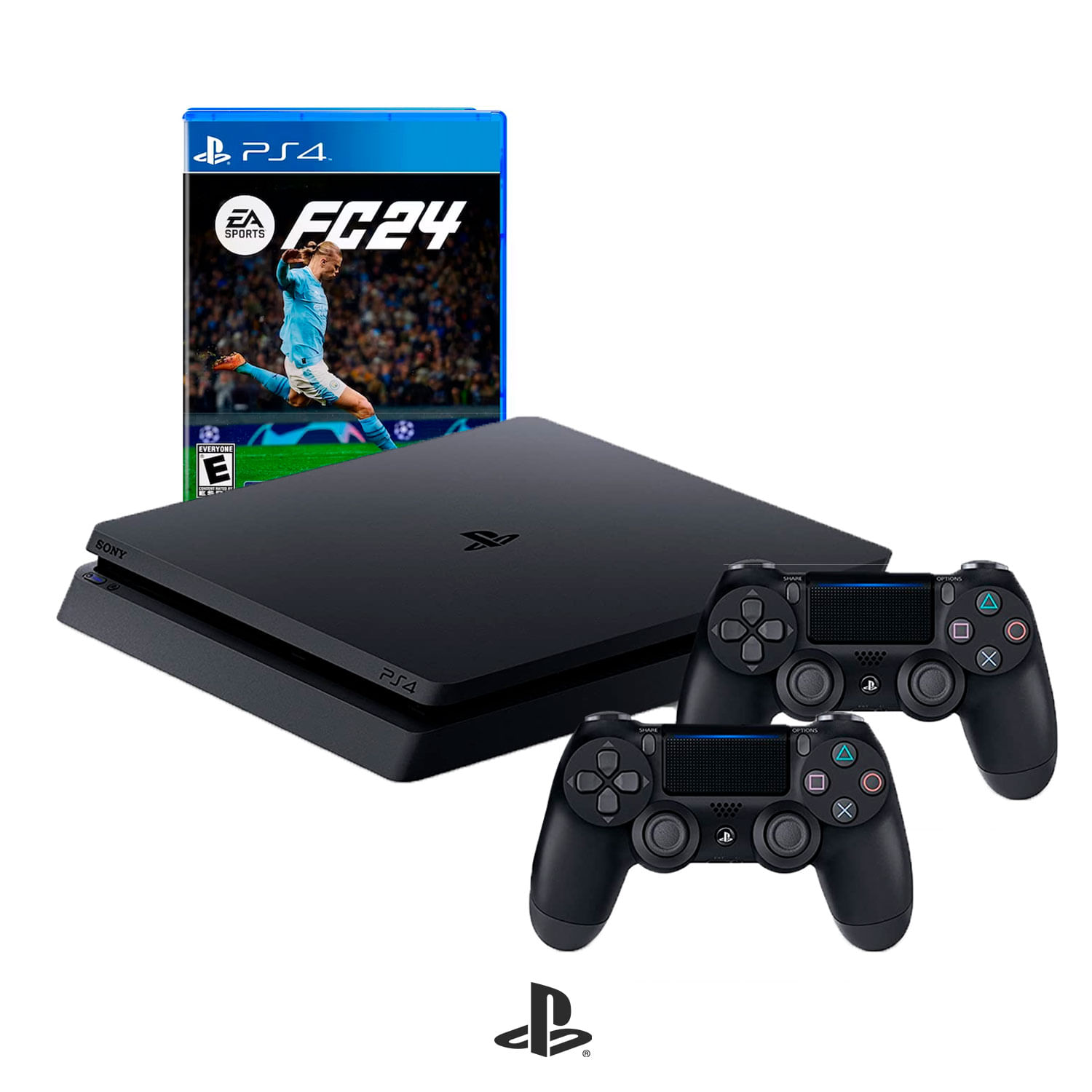 Reacondicionada Playstation 4 PS4 SLIM 1tb con 2 mandos + FIFA24