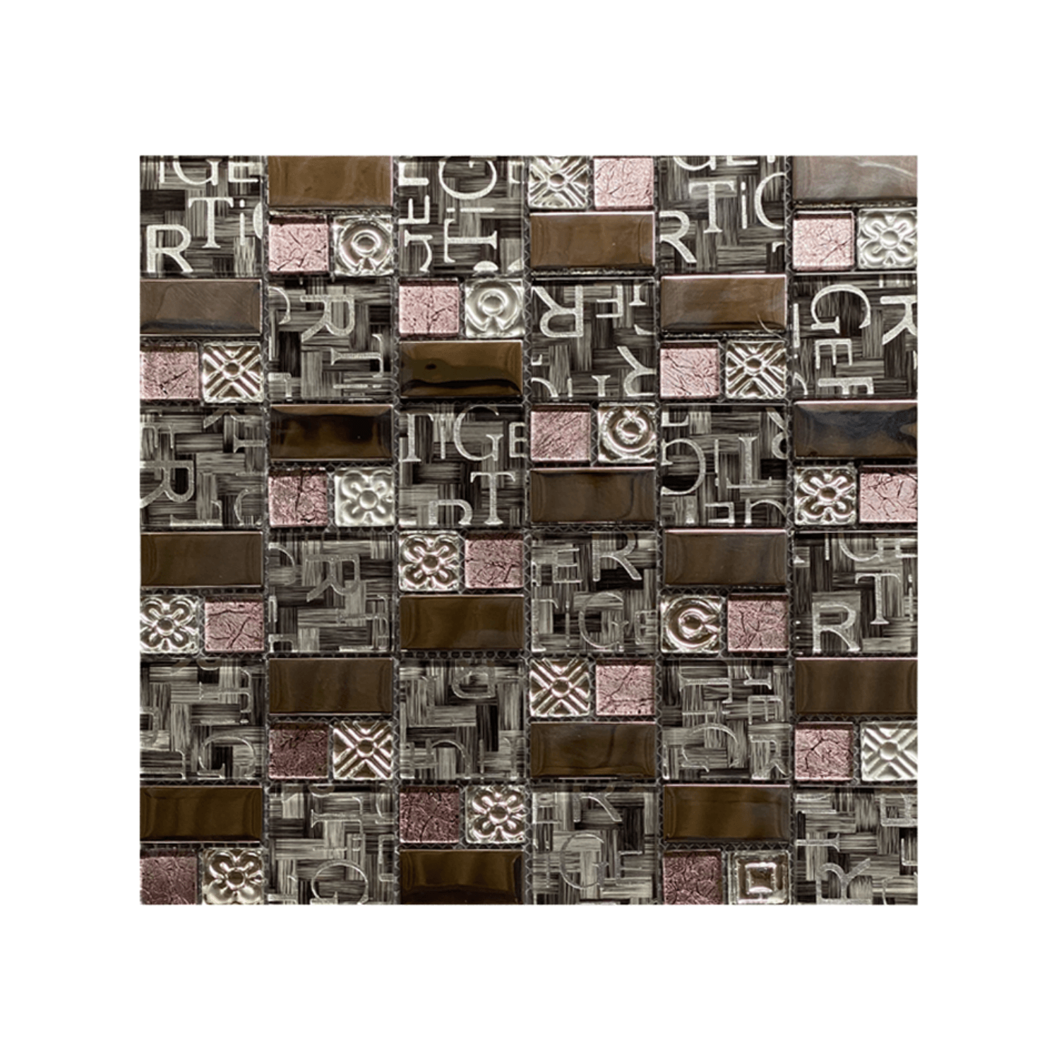 Pepelma Decorativo 61234 30cmx30cm Vidrio Brillante Marrón