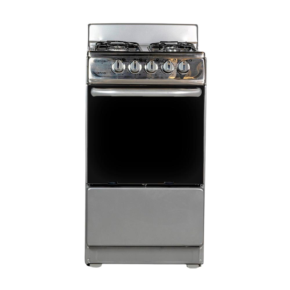 Cocina de pie a gas 20\"" Valencia 4 hornillas Gris Orange