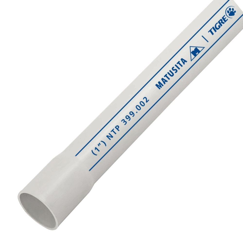 Tubo 1"" 5m Agua Fría sin rosca Matusita Tigre