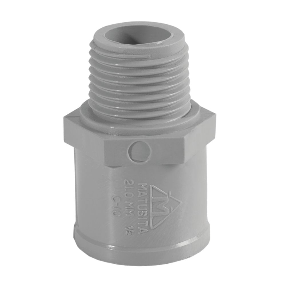 Adaptador PVC Matusita 3/4'' Agua Fría Gris