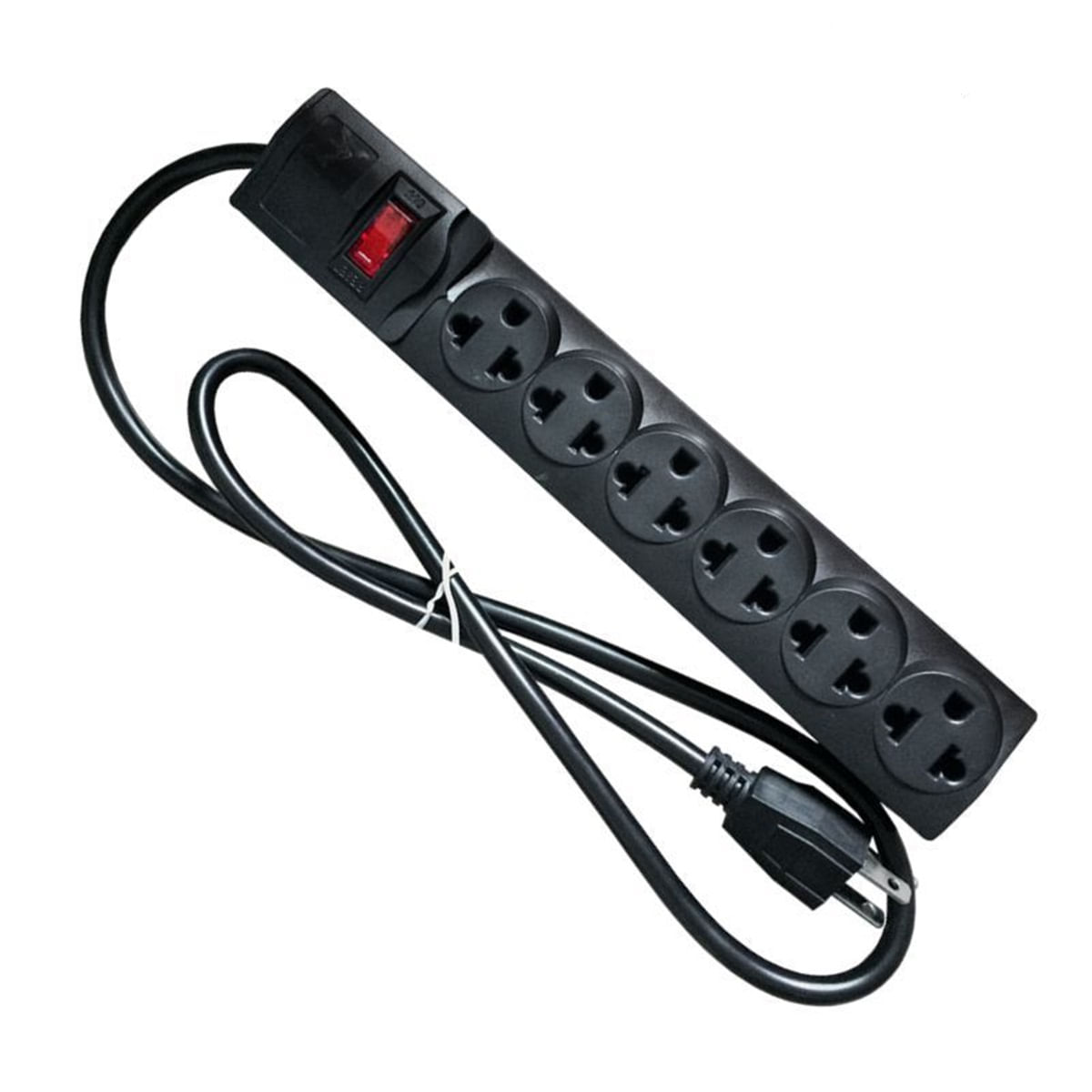 Supresor de Pico 6 Tomas Negro 1 metro HOME LIGHT