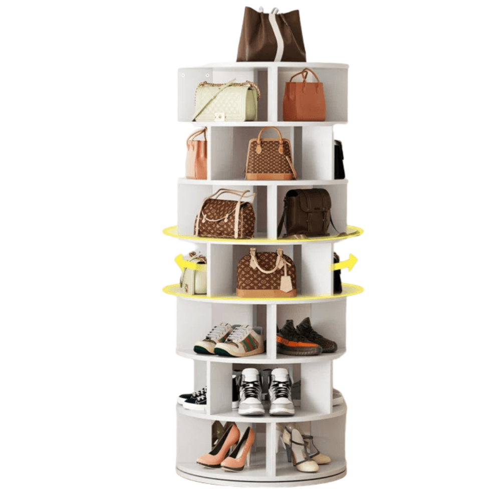 Zapatera Giratoria Ophelia Blanco Muebles Gaudi