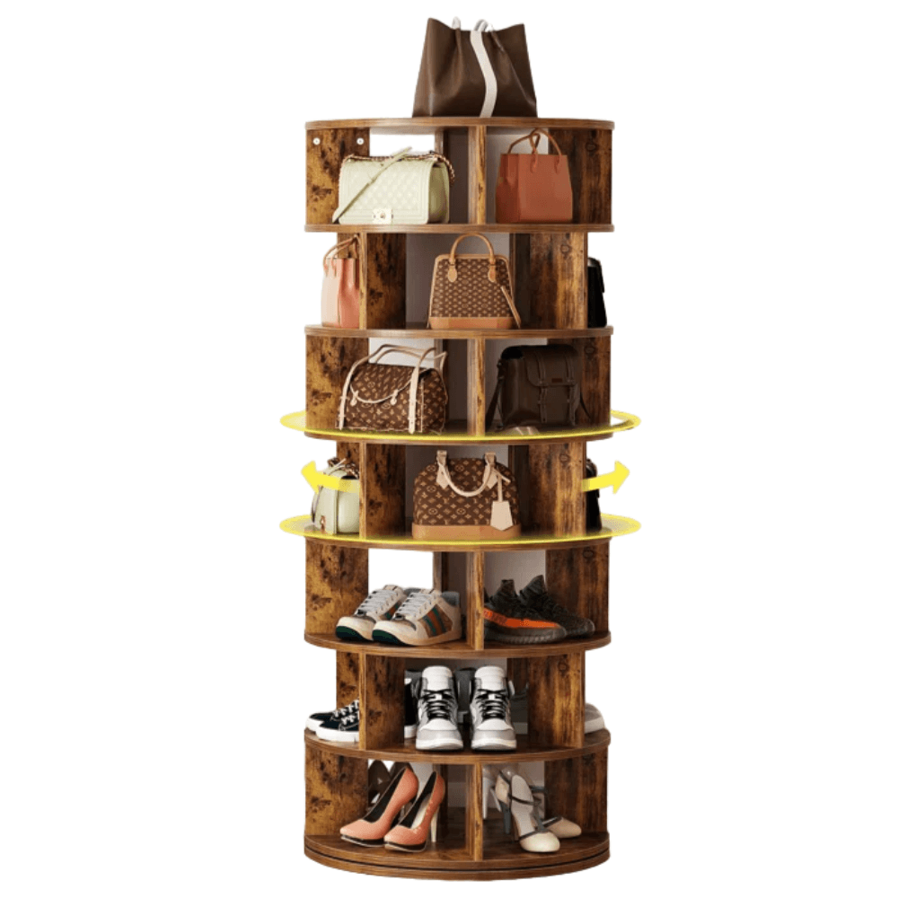 Zapatera Giratoria Ophelia Caramelo Muebles Gaudi